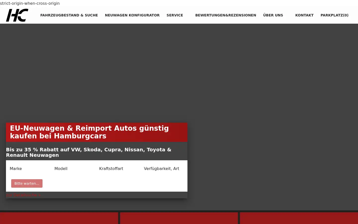 Screenshot of hamburgcars.net