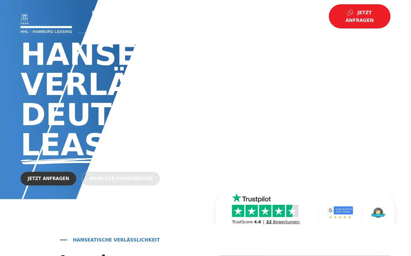 Screenshot of hamburgleasing.de