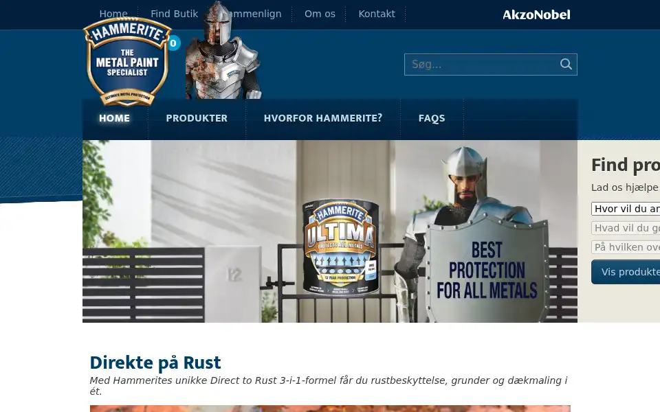 Screenshot of hammerite.dk