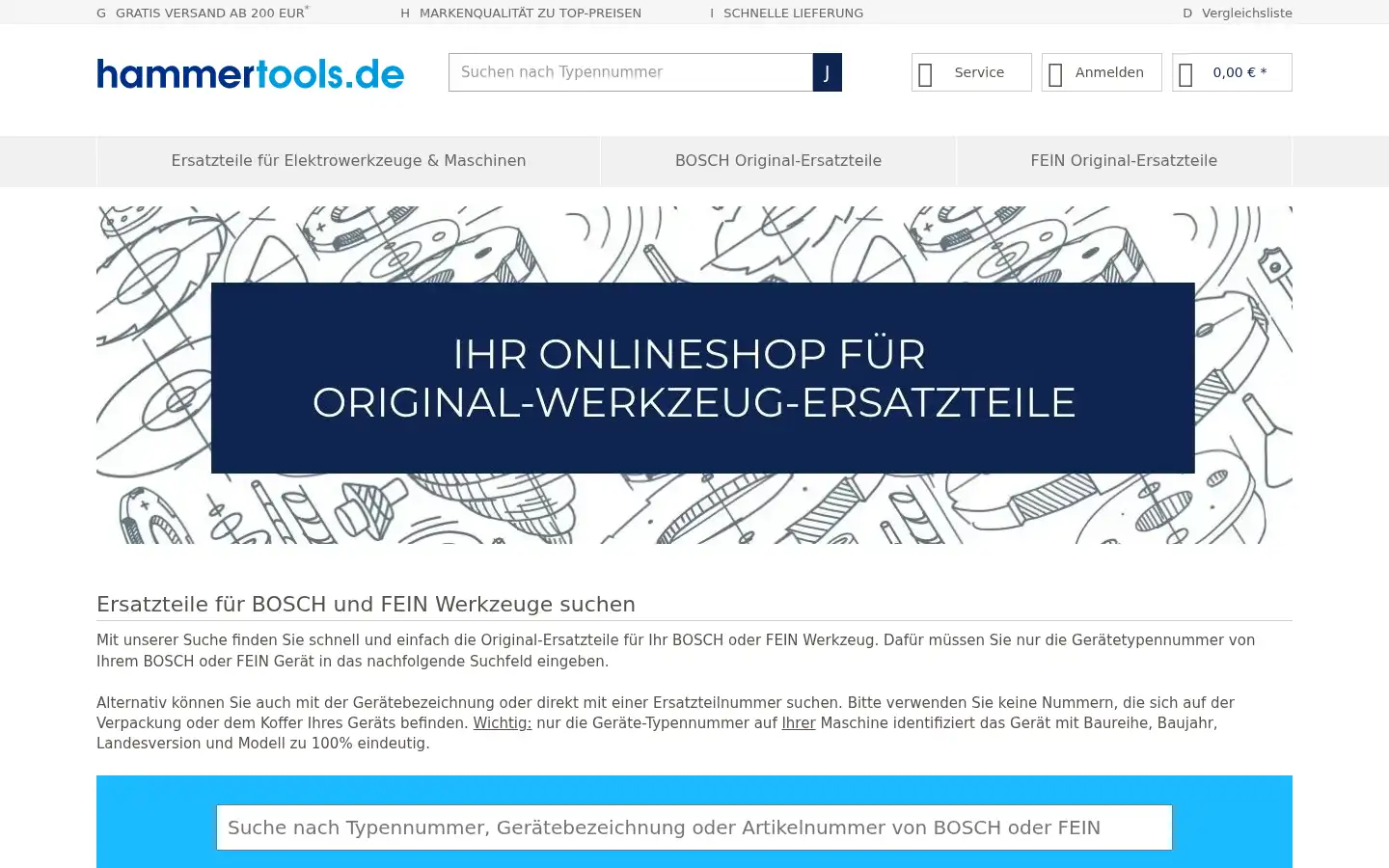 Screenshot of hammertools.de