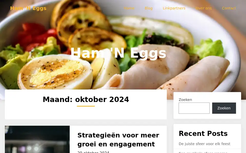 Screenshot of hamneggs.nl