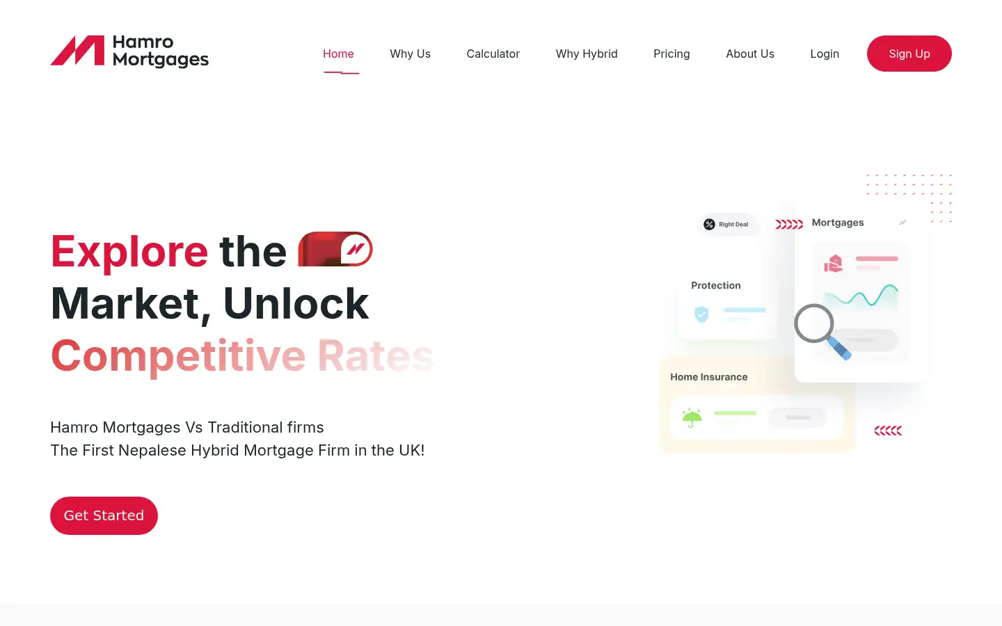 Screenshot of hamromortgages.co.uk