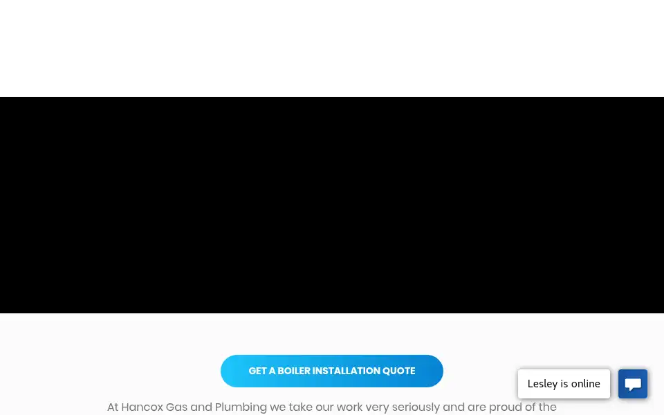 Screenshot of hancoxgasandplumbing.co.uk