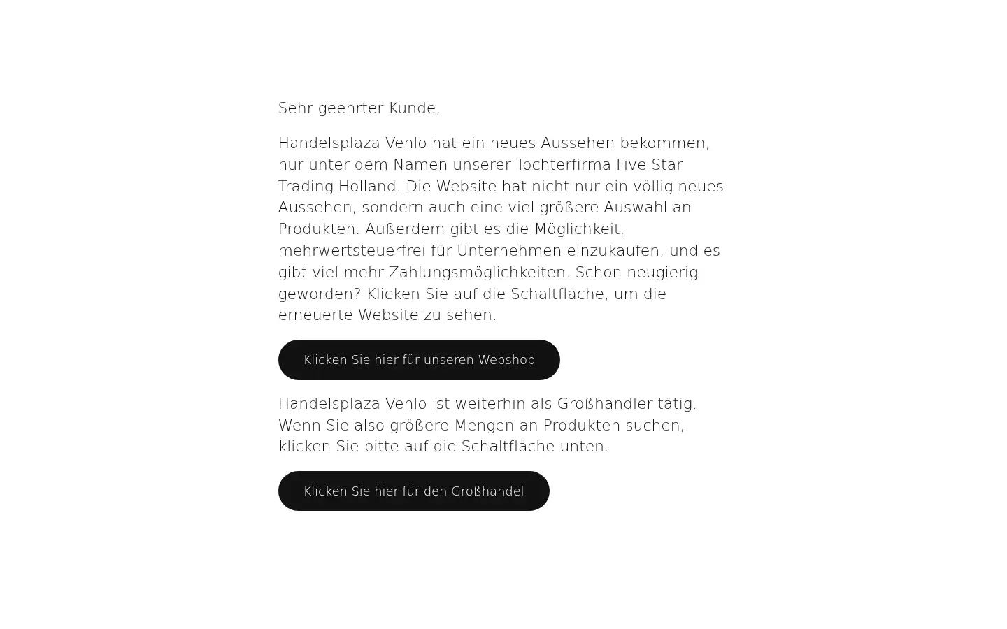 Screenshot of handelsplazavenlo.eu