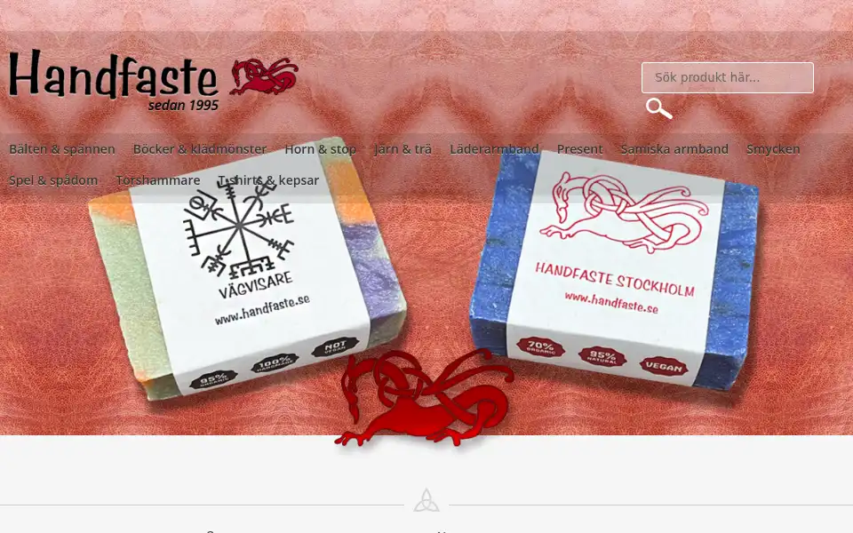 Screenshot of handfaste.se