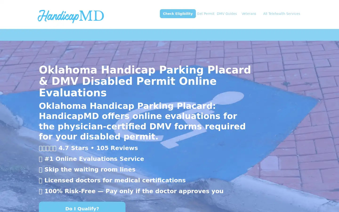 Screenshot of handicapmd.com