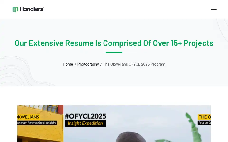 Screenshot of handlersagency.com