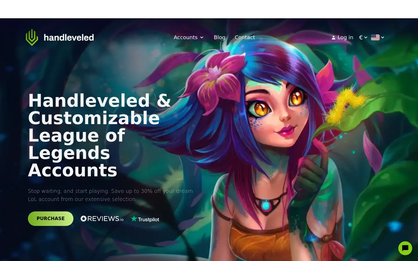 Screenshot of handleveled.com
