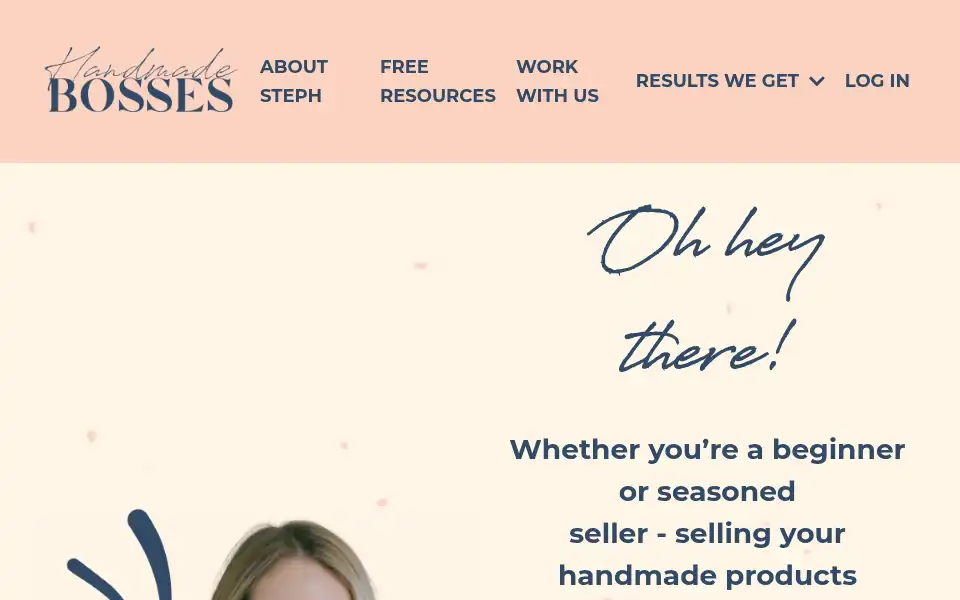 Screenshot of handmadebosses.com