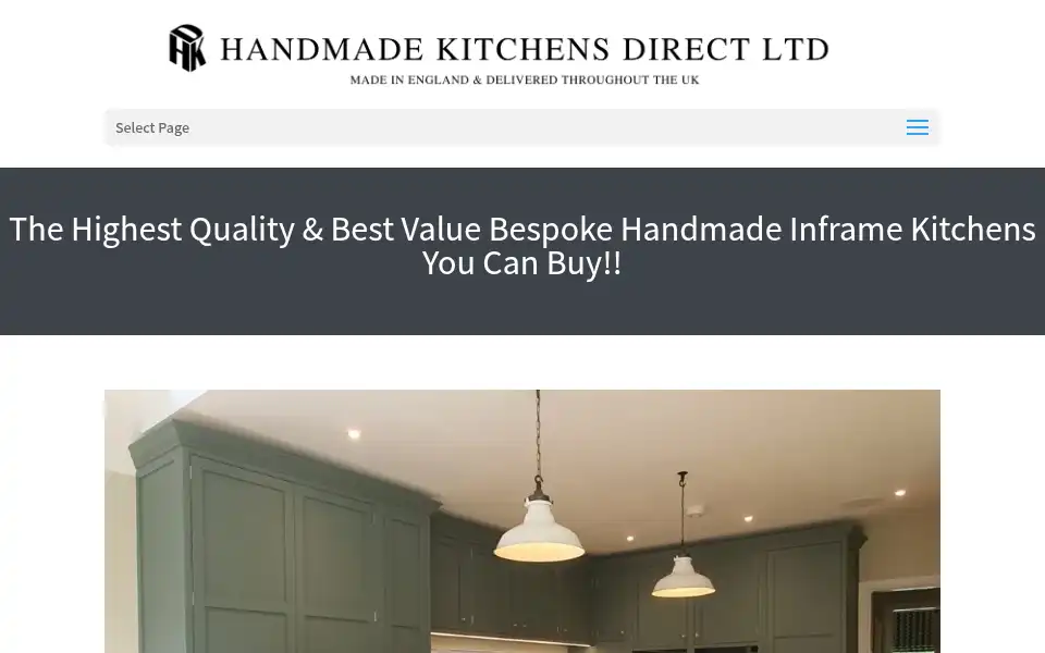 Screenshot of handmadekitchensdirectltd.co.uk