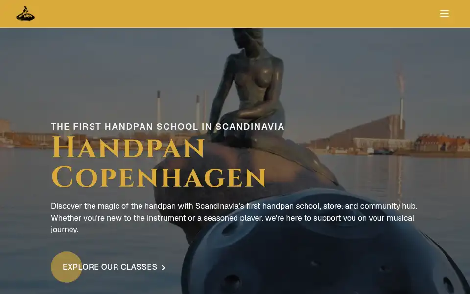 Screenshot of handpancopenhagen.com