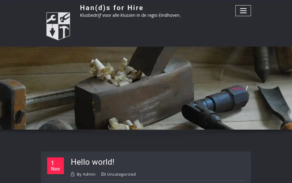 Screenshot of handsforhire.nl