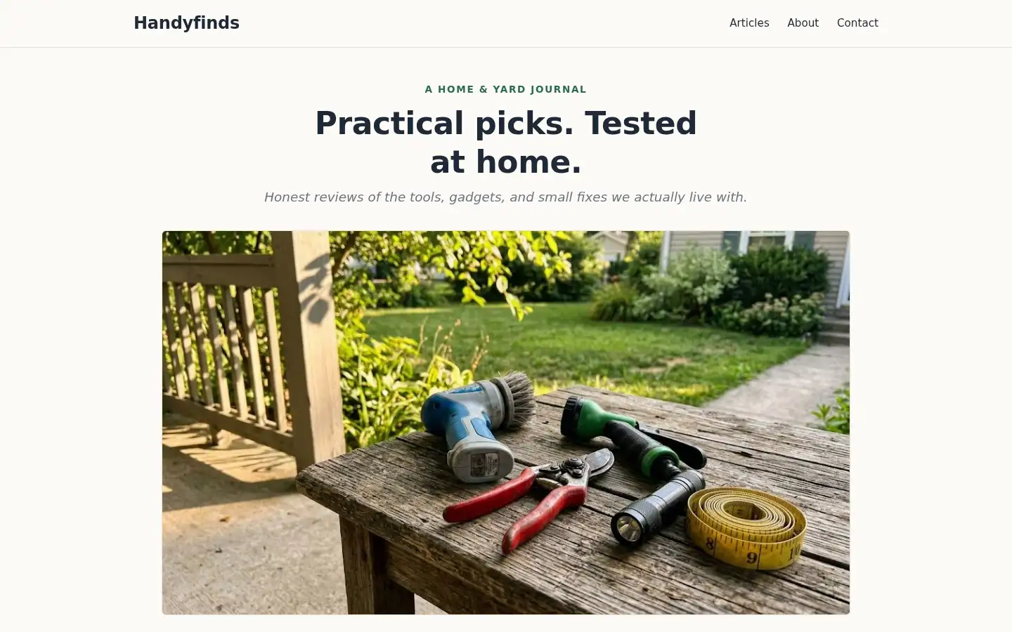 Screenshot of handyfinds.co