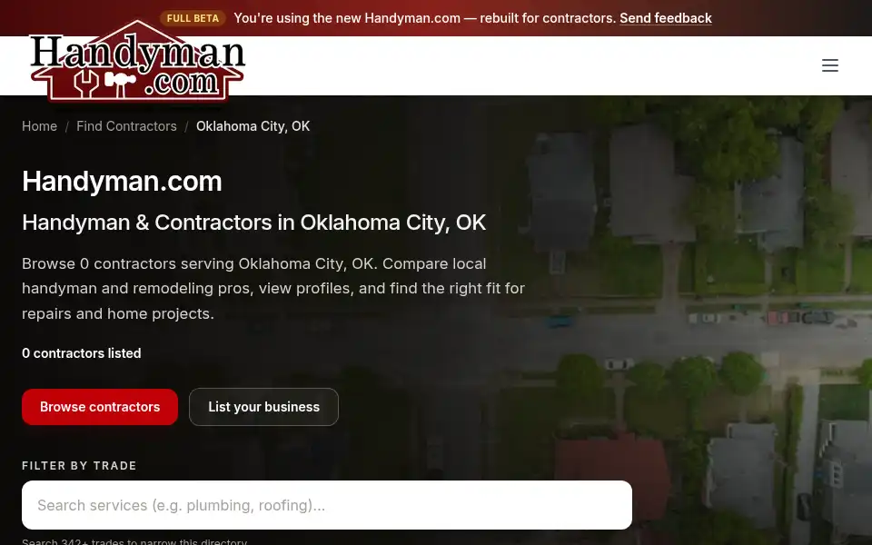 Screenshot of handyman.com