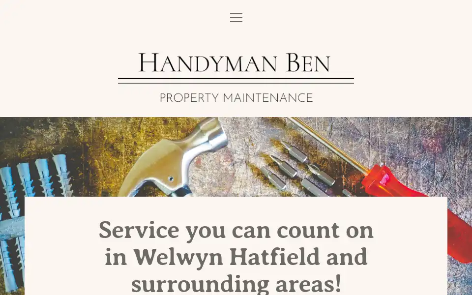 Screenshot of handymanben.co.uk
