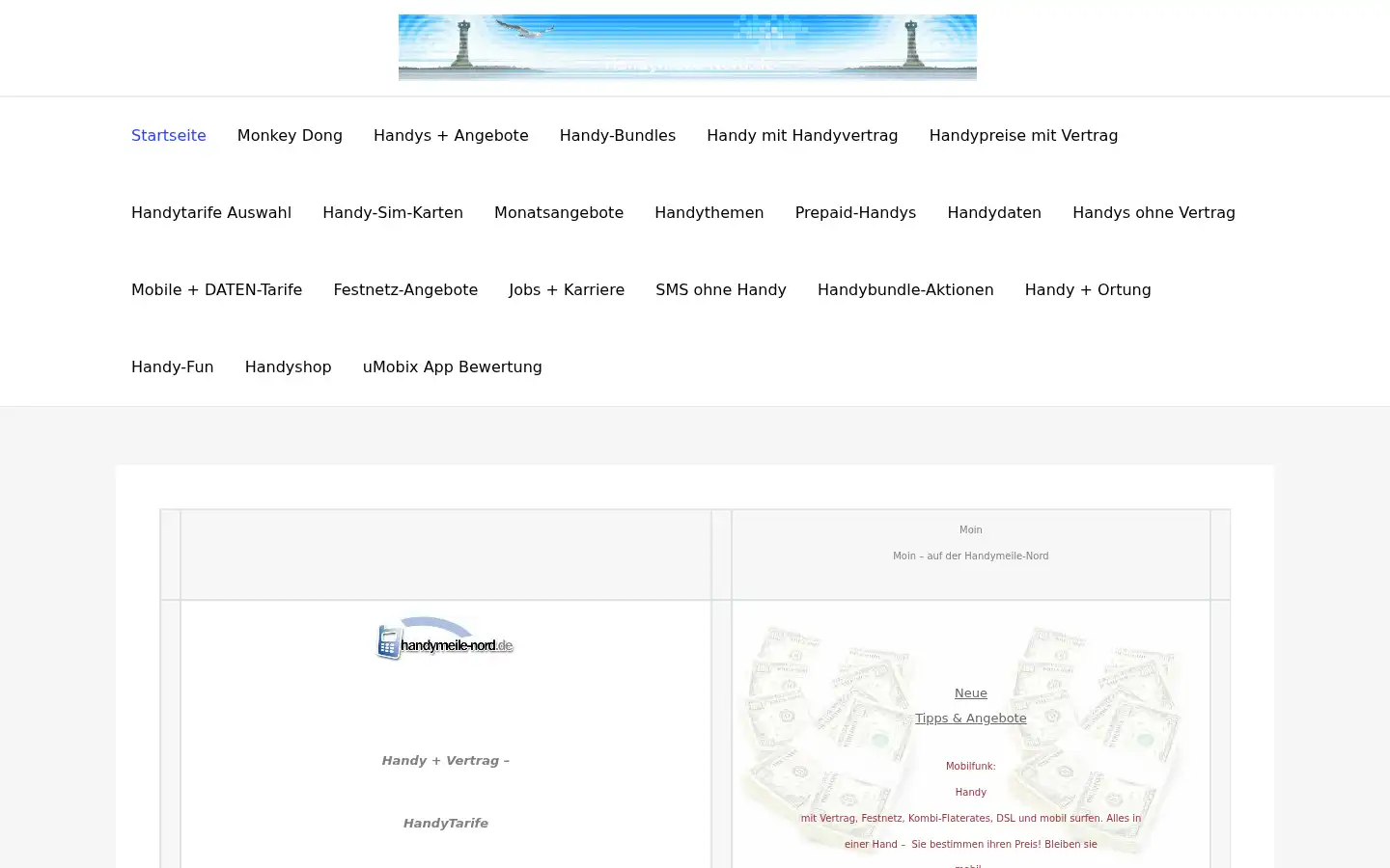 Screenshot of handymeile-nord.de
