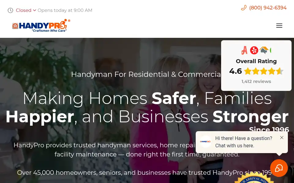 Screenshot of handypro.com