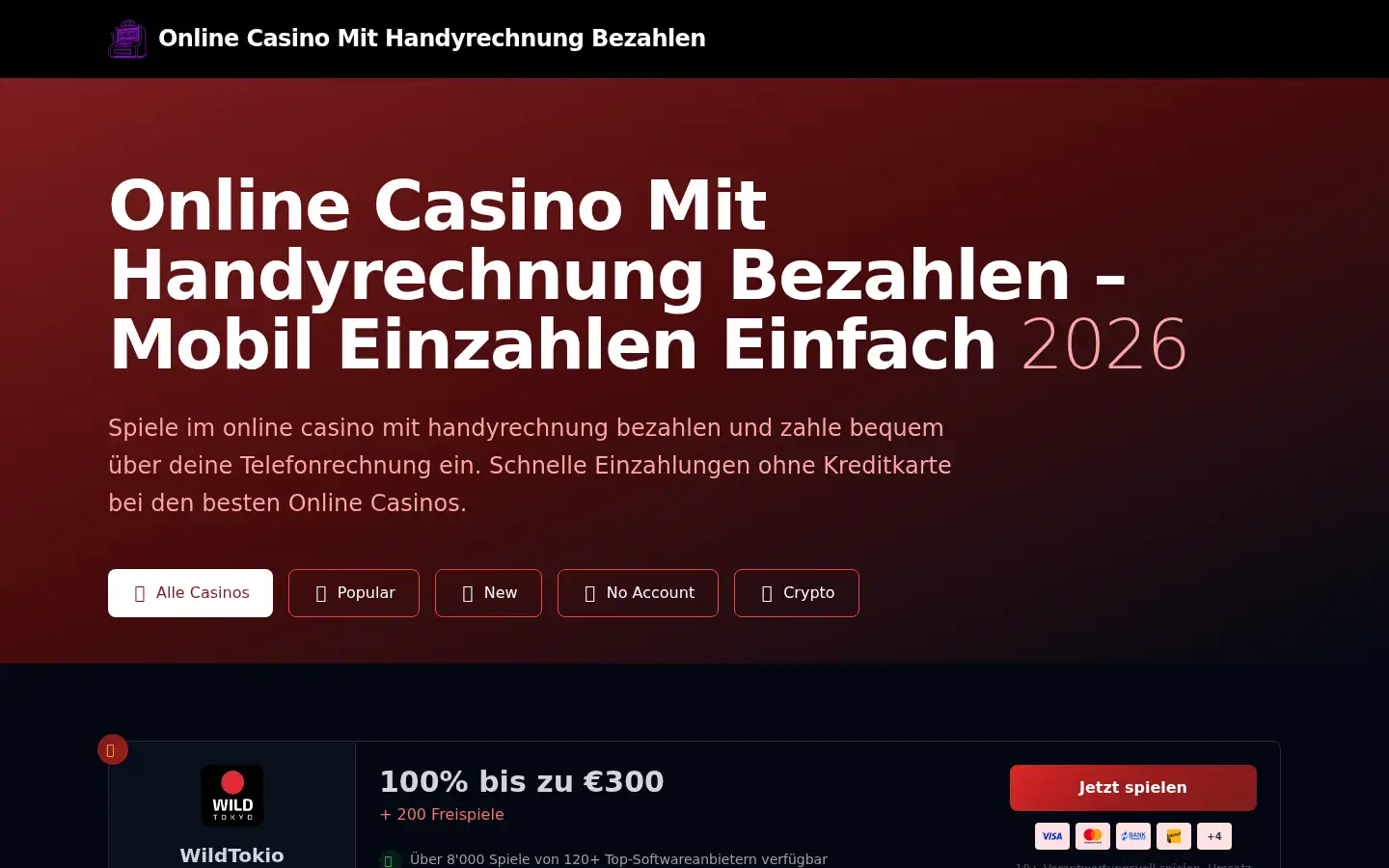 Screenshot of handyrechnungcasino.org