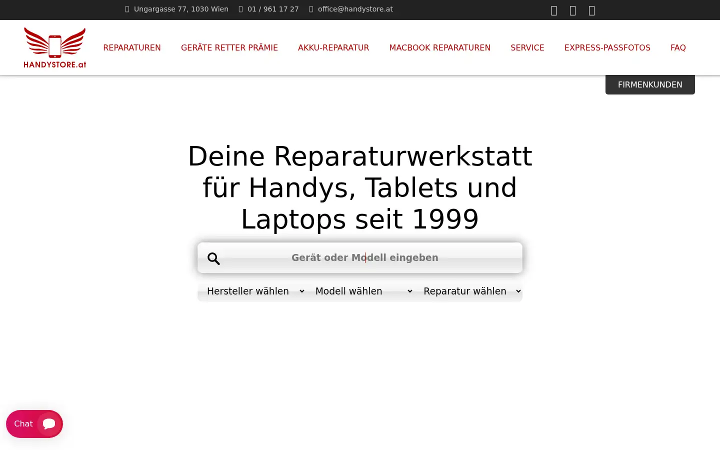 Screenshot of handystore.at