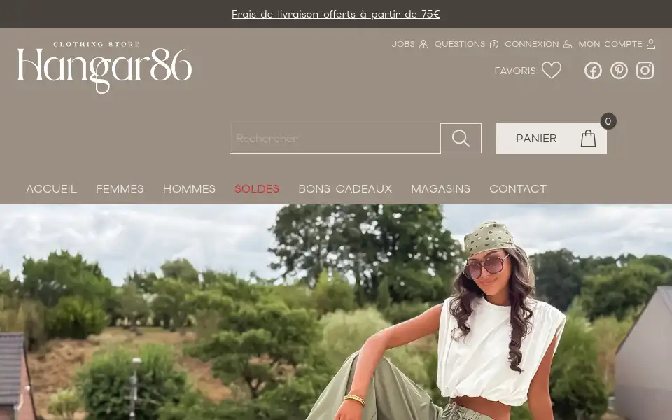 Screenshot of hangar86.com