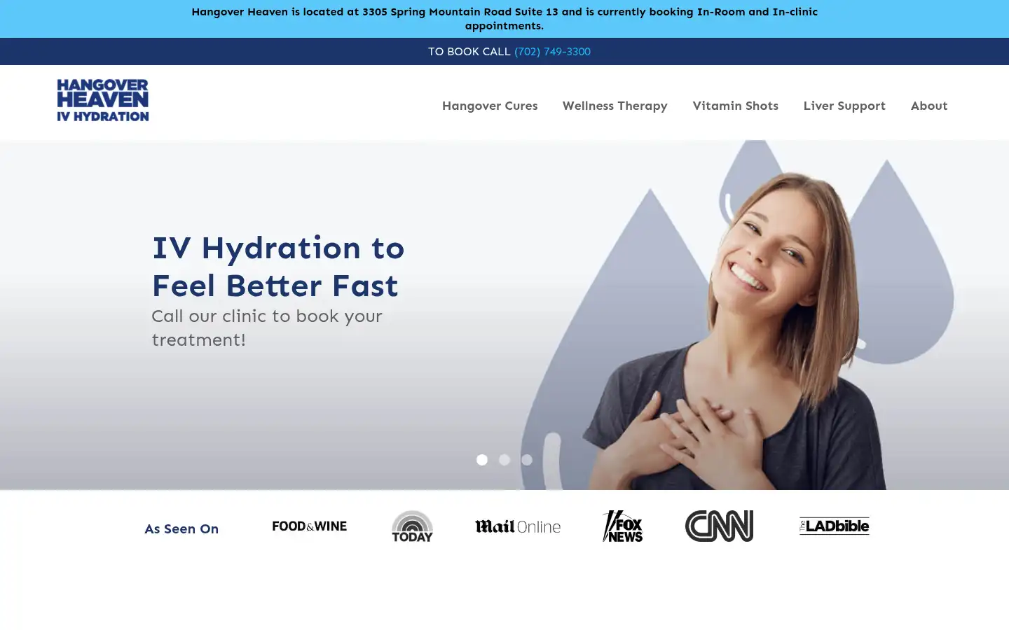 Screenshot of hangoverheaven.com