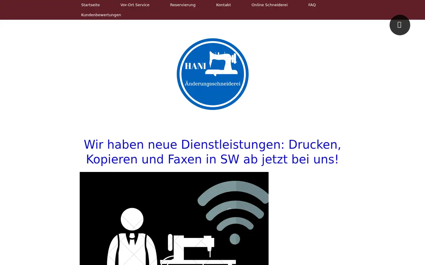 Screenshot of haniaenderungsschneiderei.de