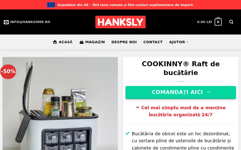 Screenshot of hanksly.ro