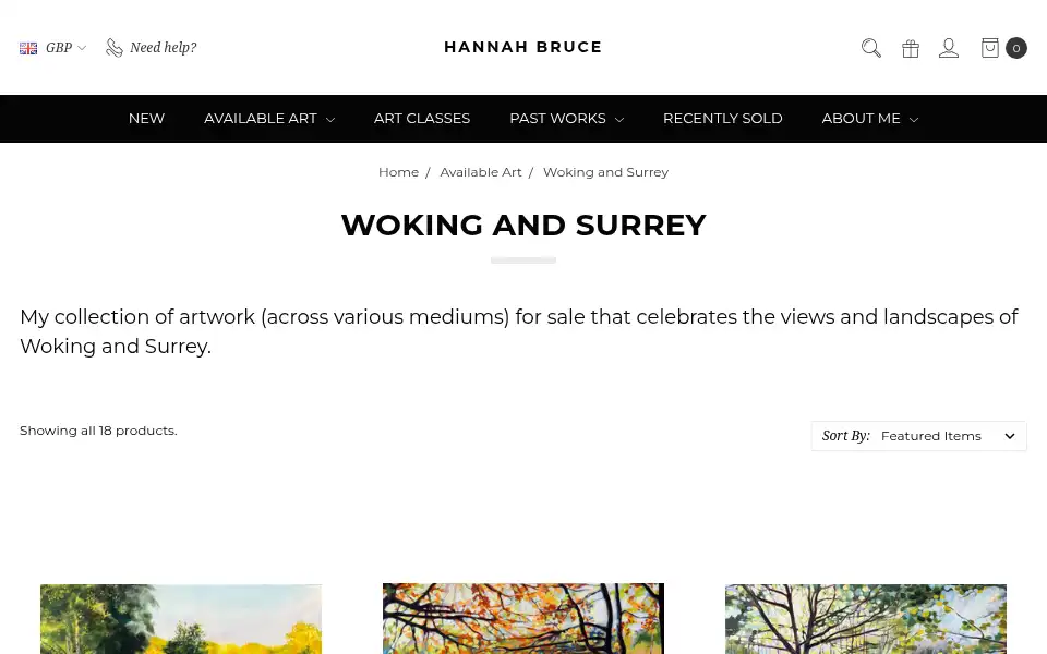 Screenshot of hannahbruce.co.uk