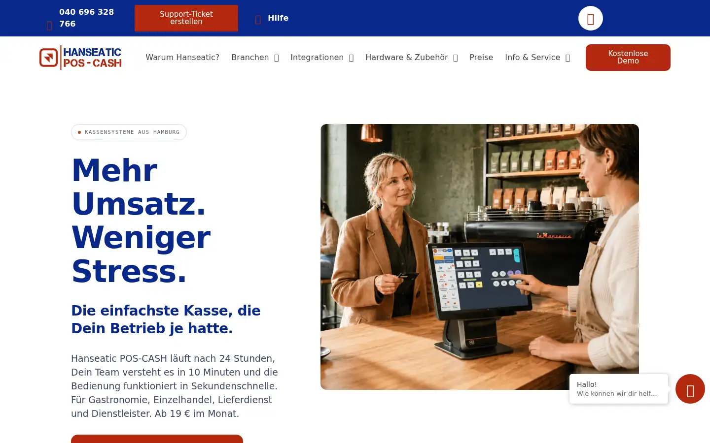 Screenshot of hanseatic-pos.de