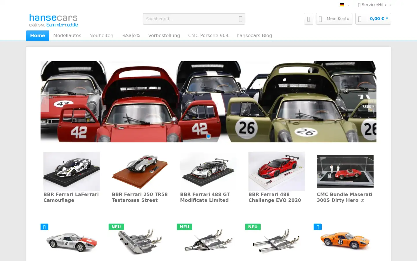 Screenshot of hansecars.de