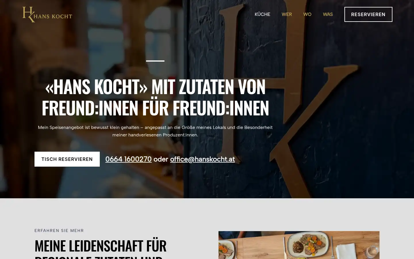 Screenshot of hanskocht.at