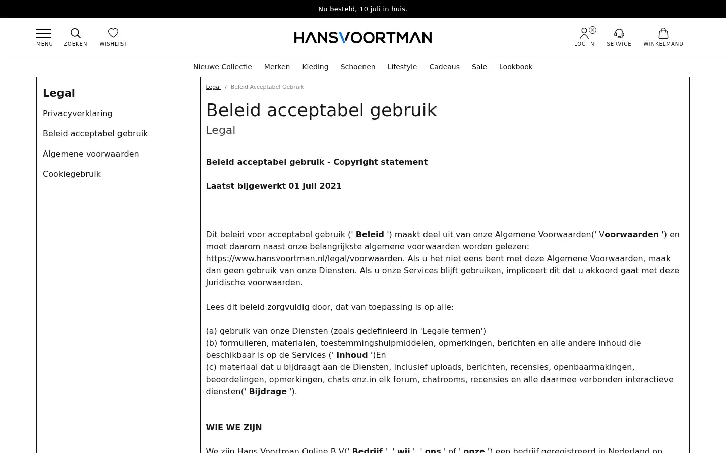 Screenshot of hansvoortman.nl