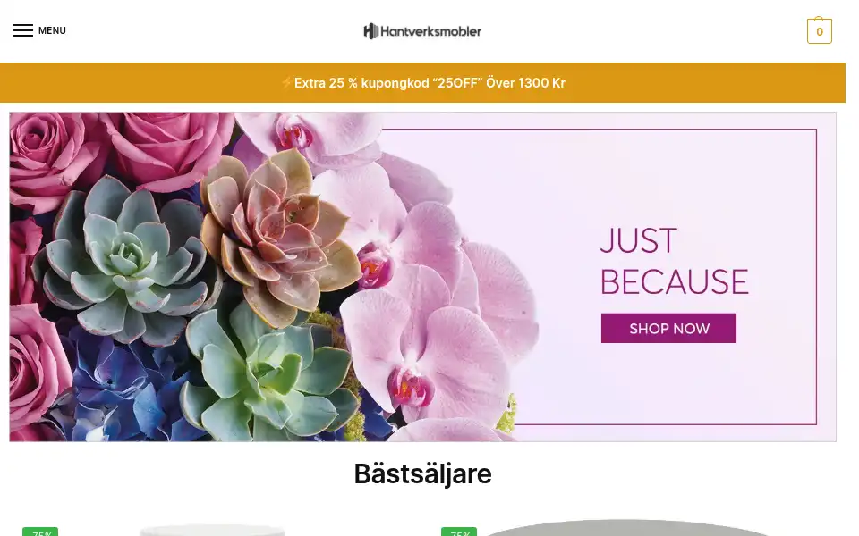 Screenshot of hantverksmobler.com