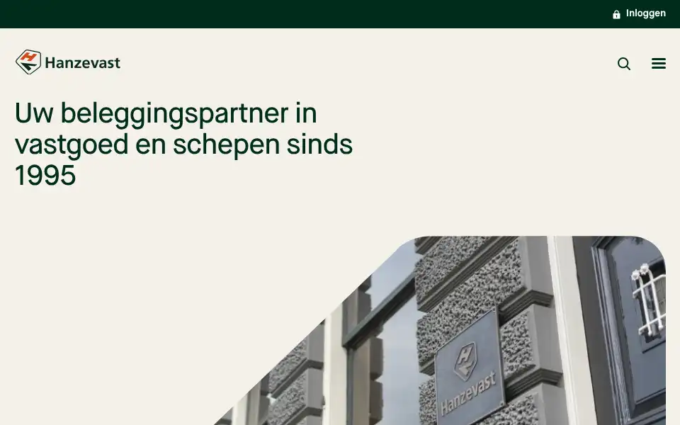 Screenshot of hanzevast.nl