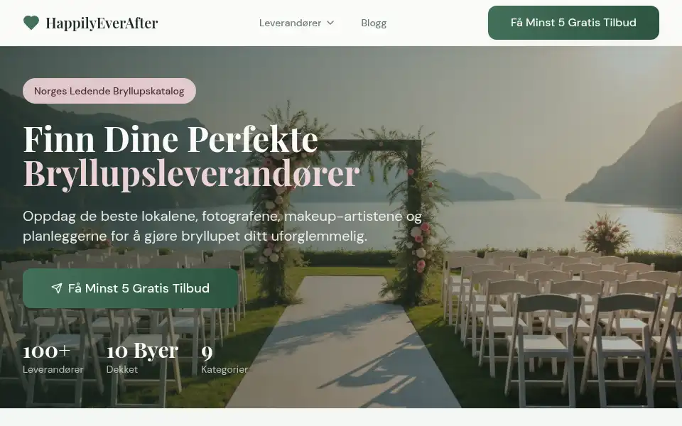 Screenshot of happilyeverafter.no