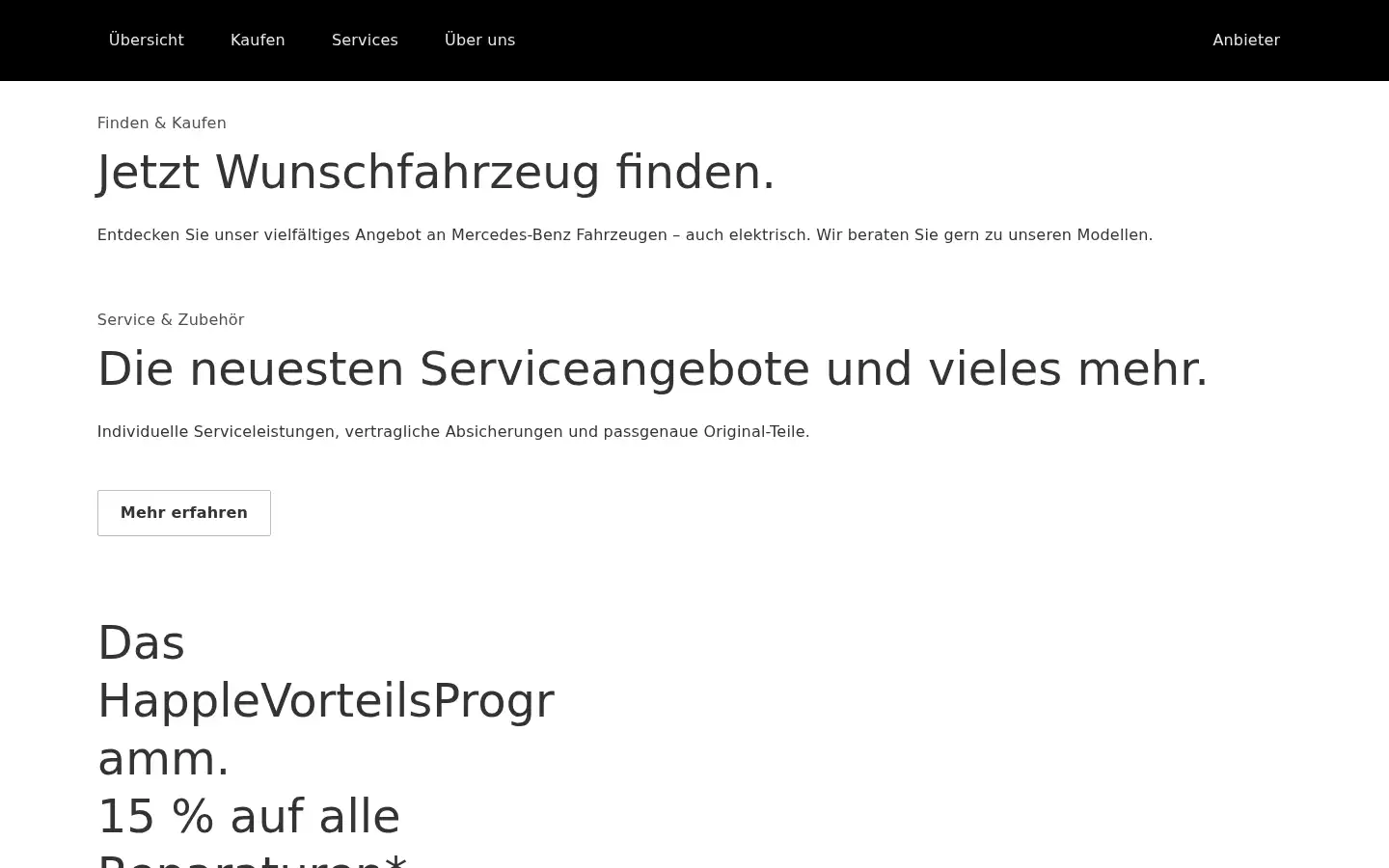 Screenshot of happle-messmer.mercedes-benz.de