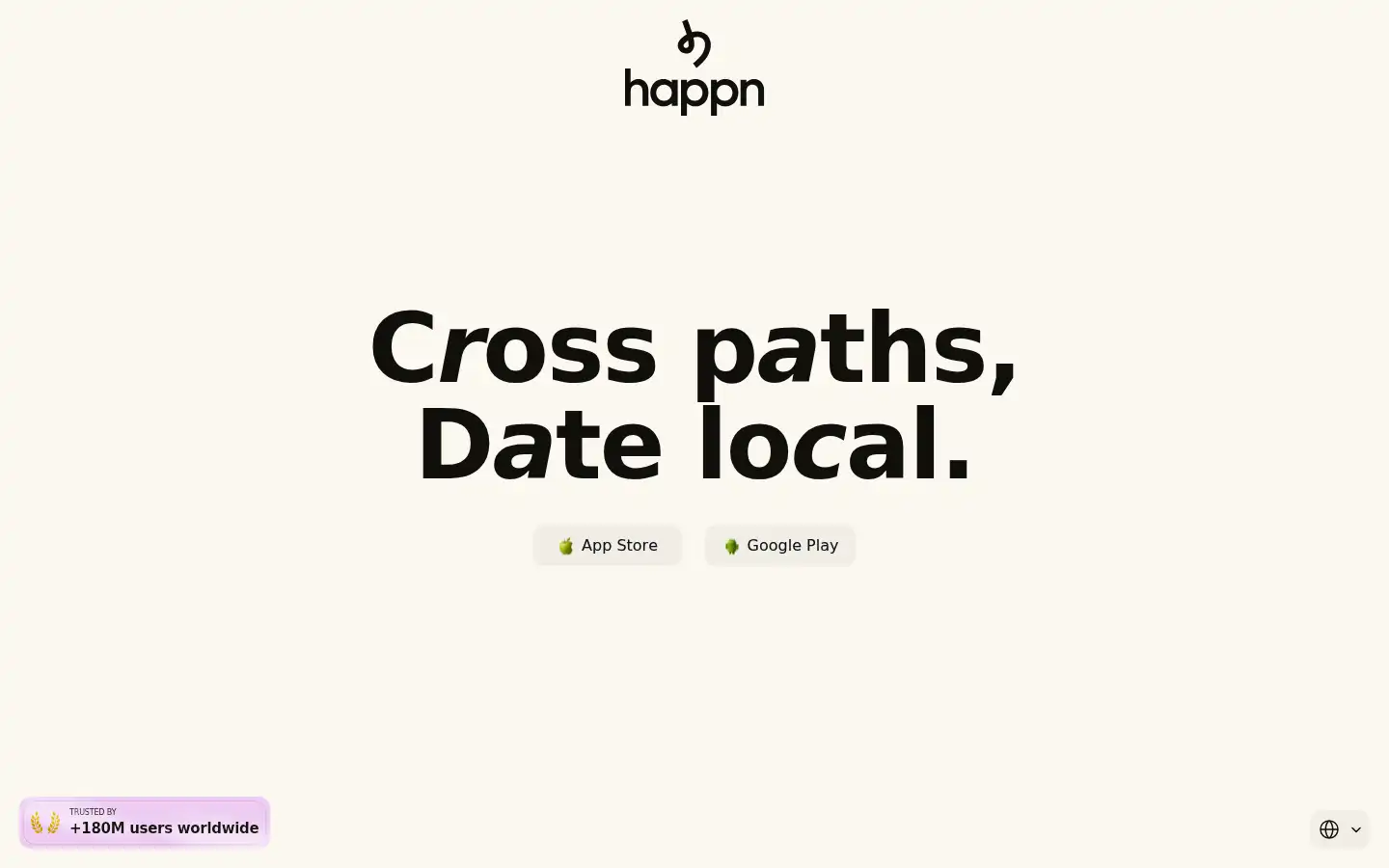 Screenshot of happn.com