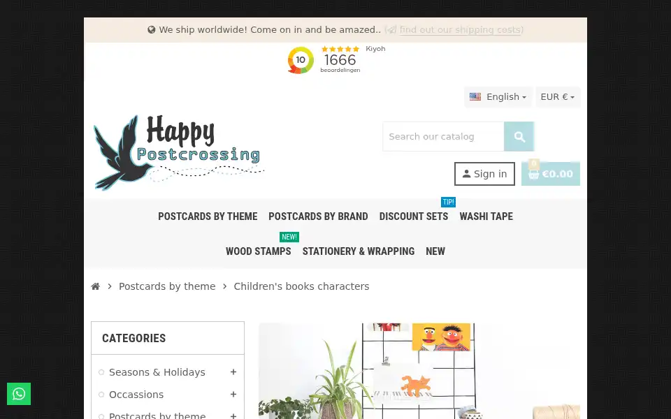 Screenshot of happy-postcrossing.nl