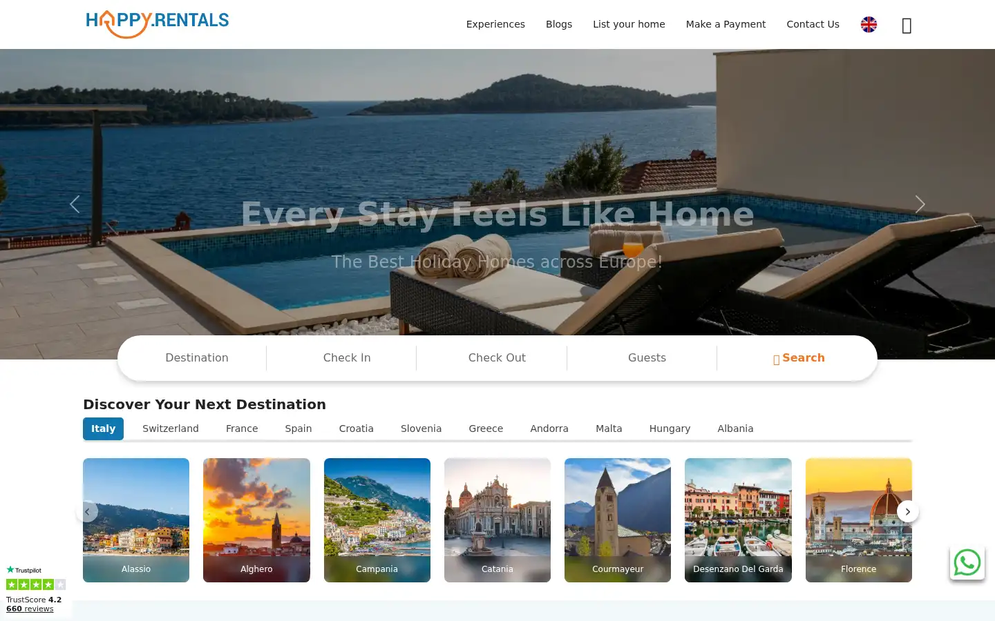 Screenshot of happy.rentals