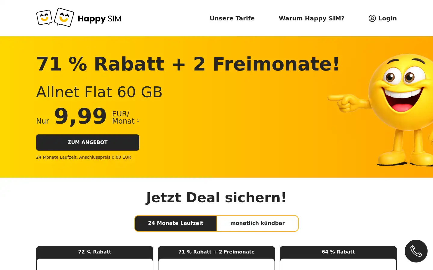 Screenshot of happy-sim.de