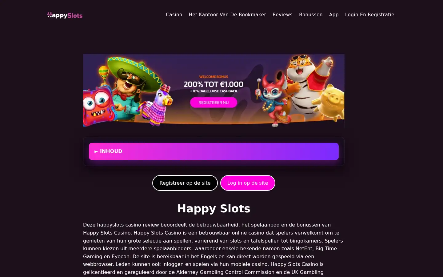 Screenshot of happy-slots.com