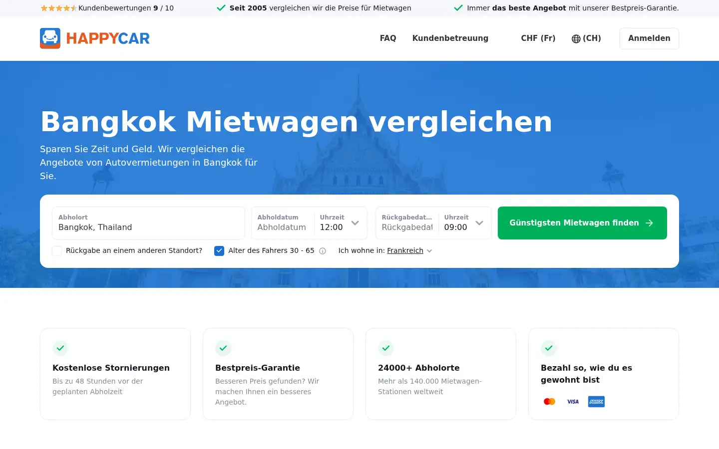 Screenshot of happycar.ch