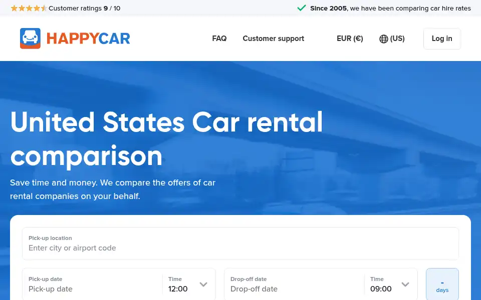 Screenshot of happycar.com