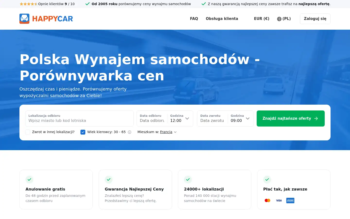 Screenshot of happycar.pl