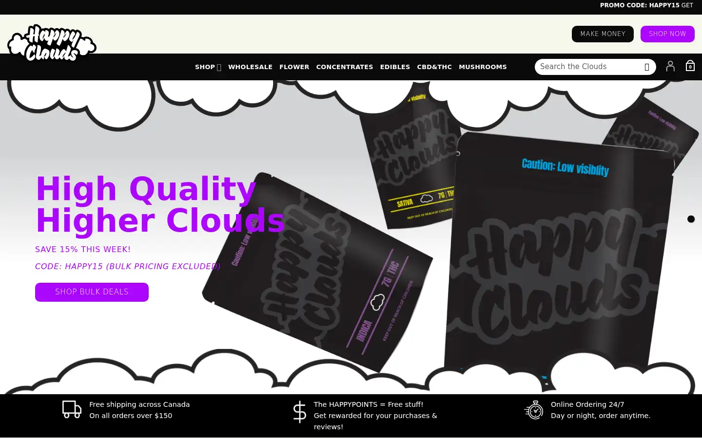 Screenshot of happyclouds.cc