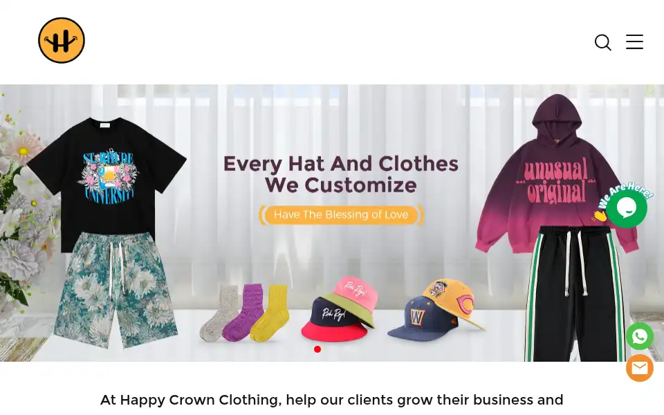 Screenshot of happycrownclothing.com