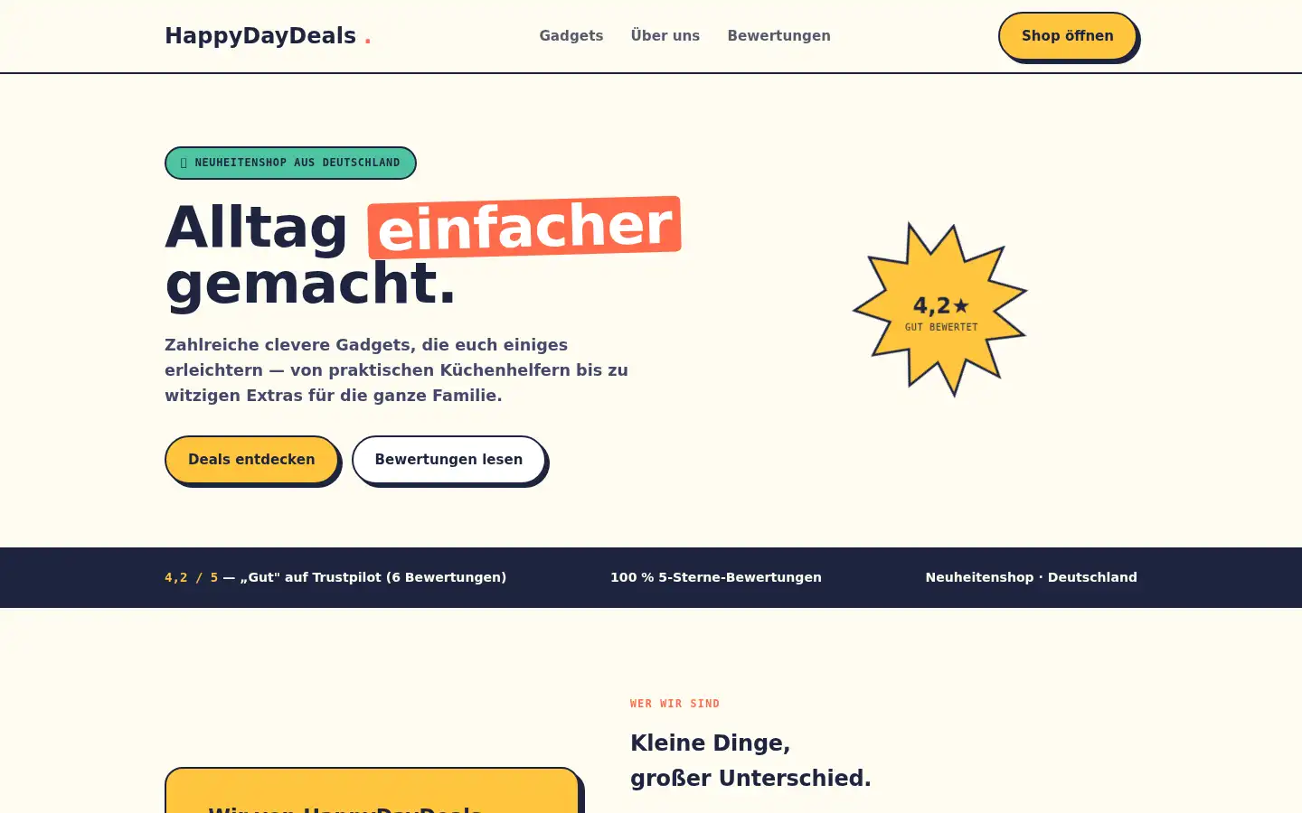 Screenshot of happydaydeals.de