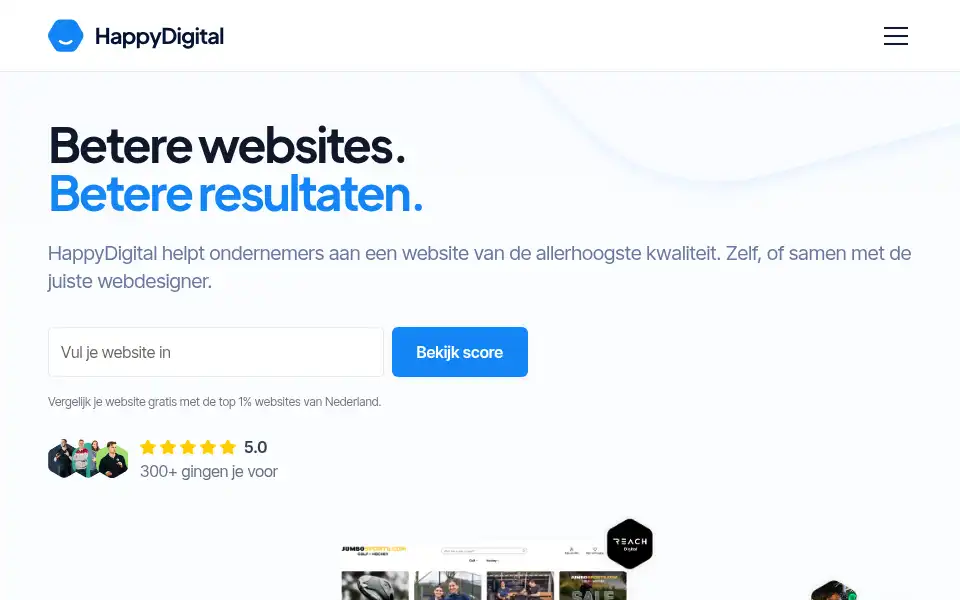 Screenshot of happydigital.nl
