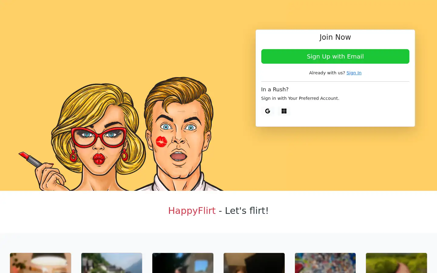 Screenshot of happyflirt.com