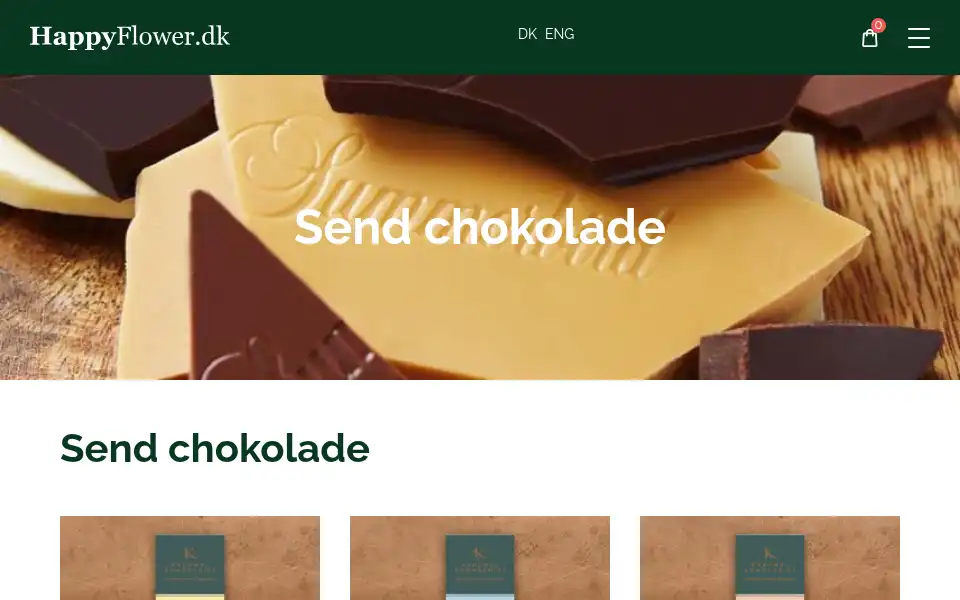 Screenshot of happyflower.dk